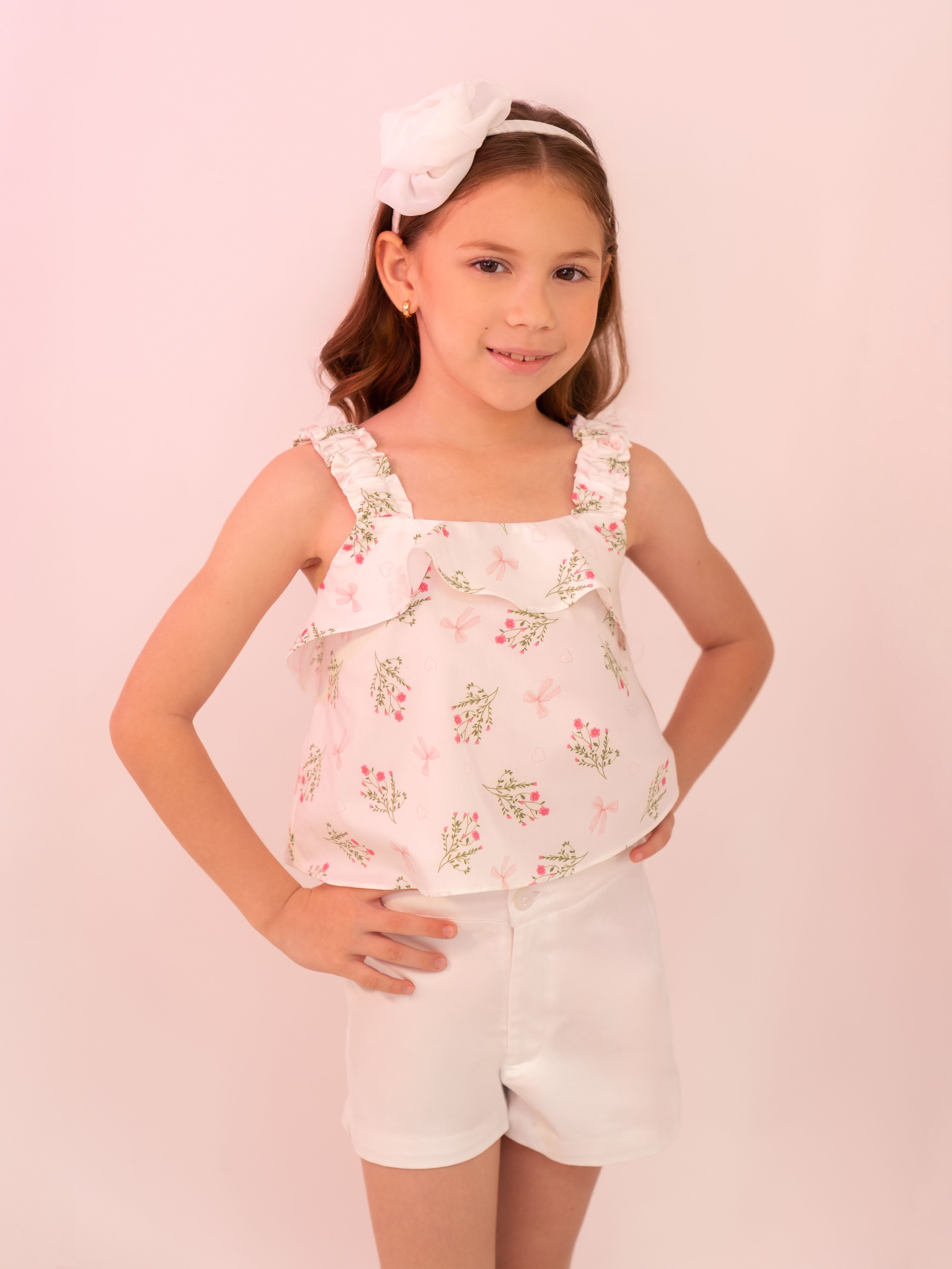 blusa para niñas estampada y fresca