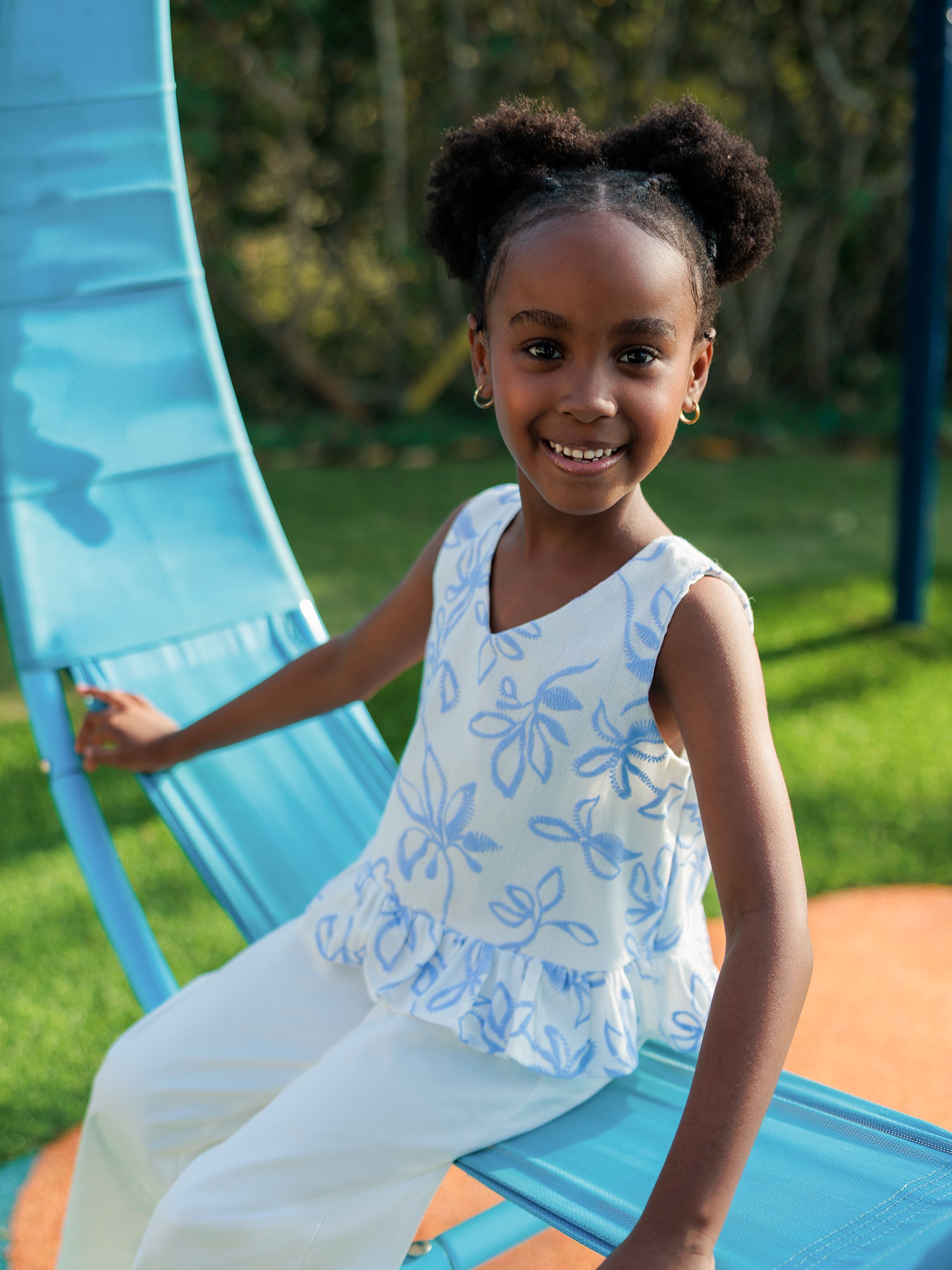 blusa para niñas en tela lino