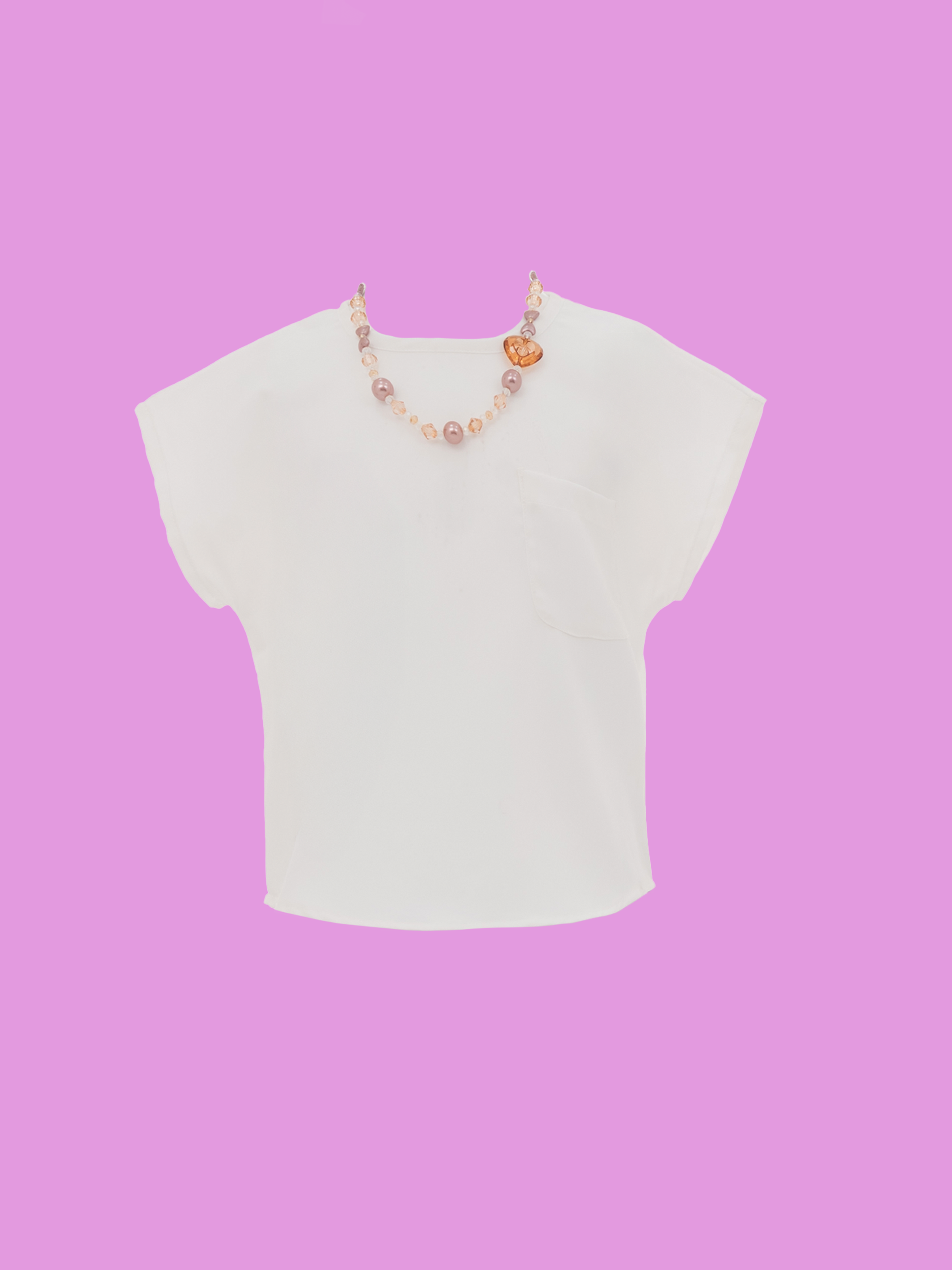 blusa para niñas en seda delicada