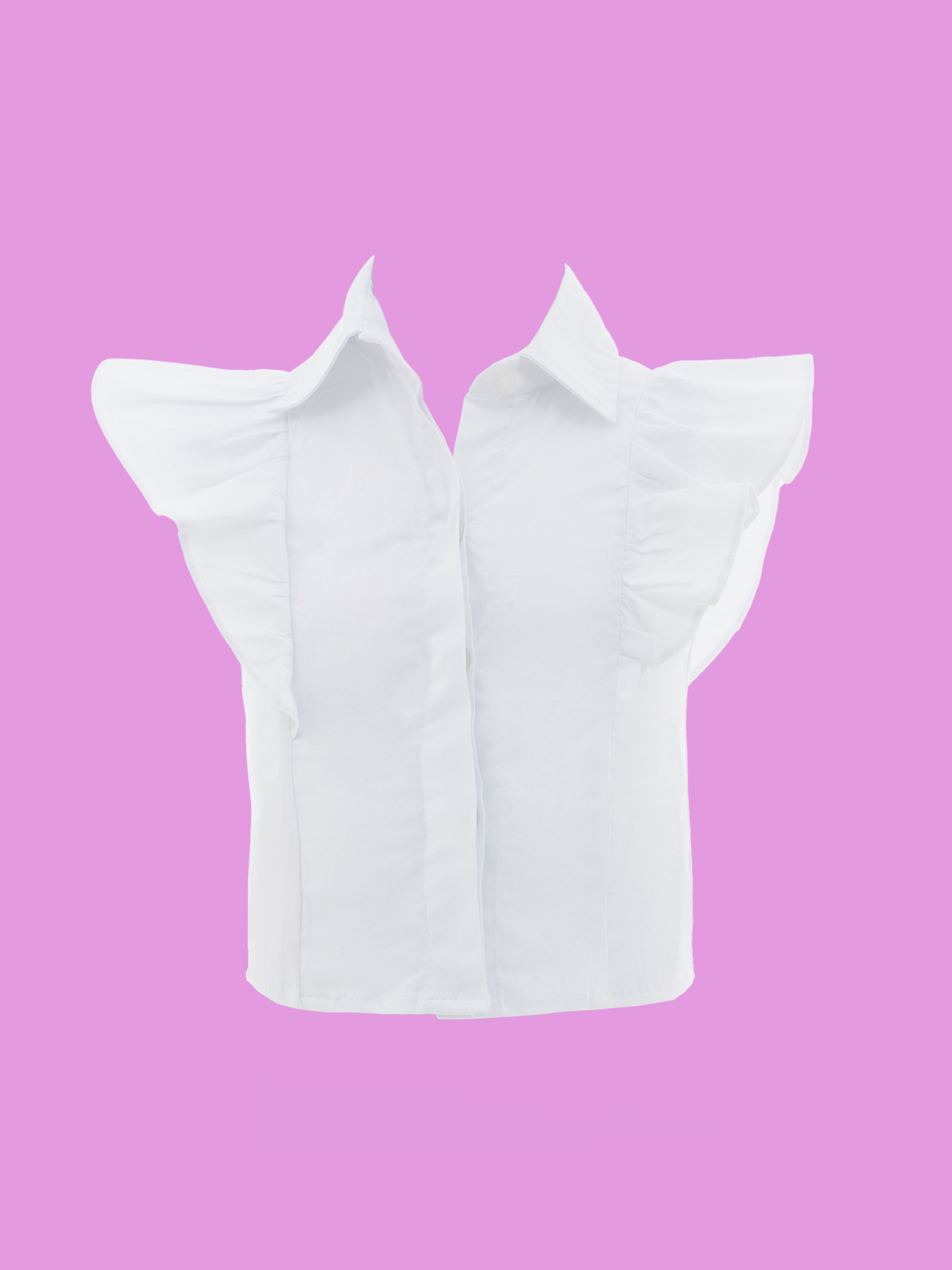blusa para niñas con cuello camisero