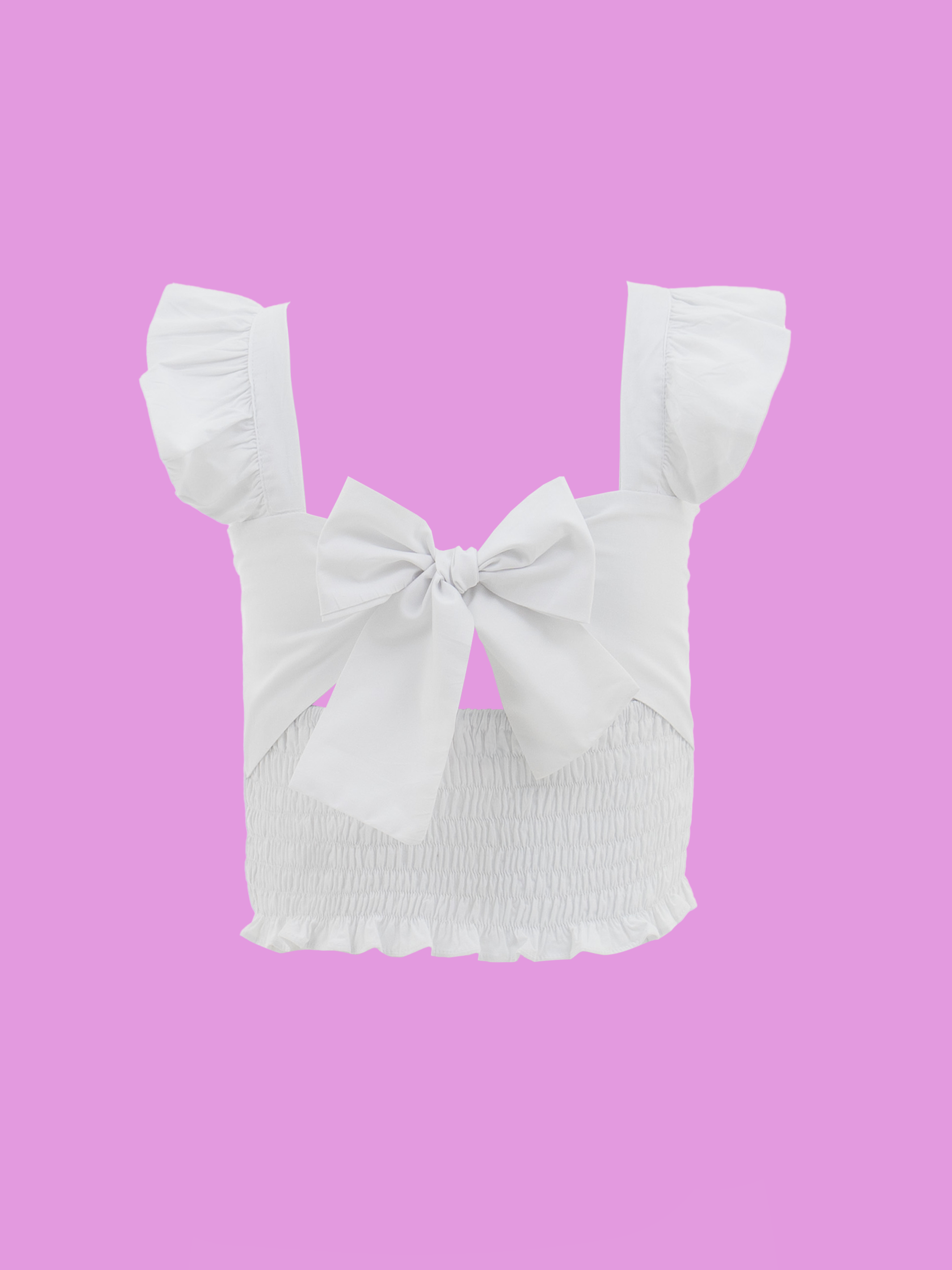 blusa elegante para niñas con arandelas en hombros
