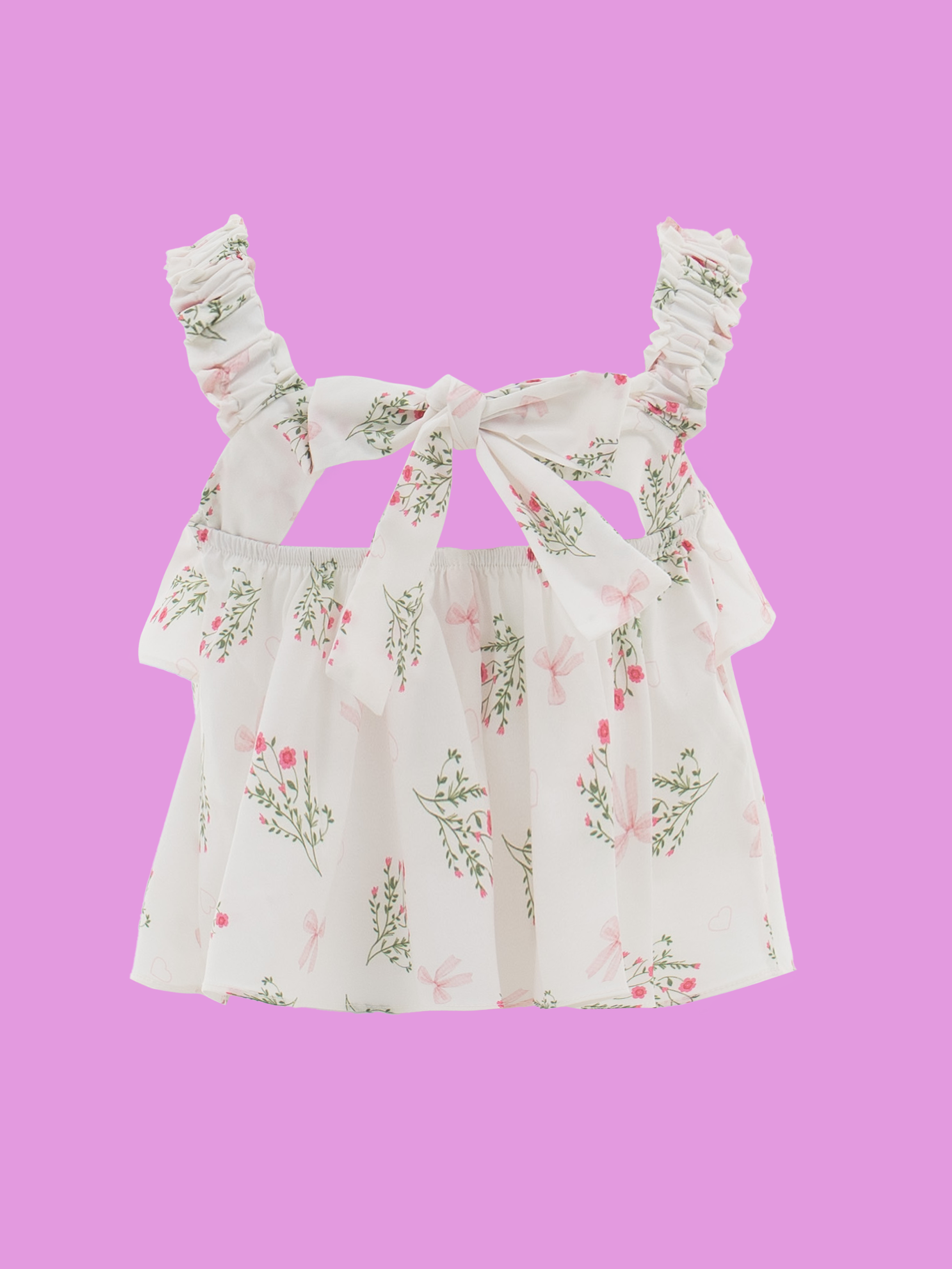 blusa para niñas de moda con ruches