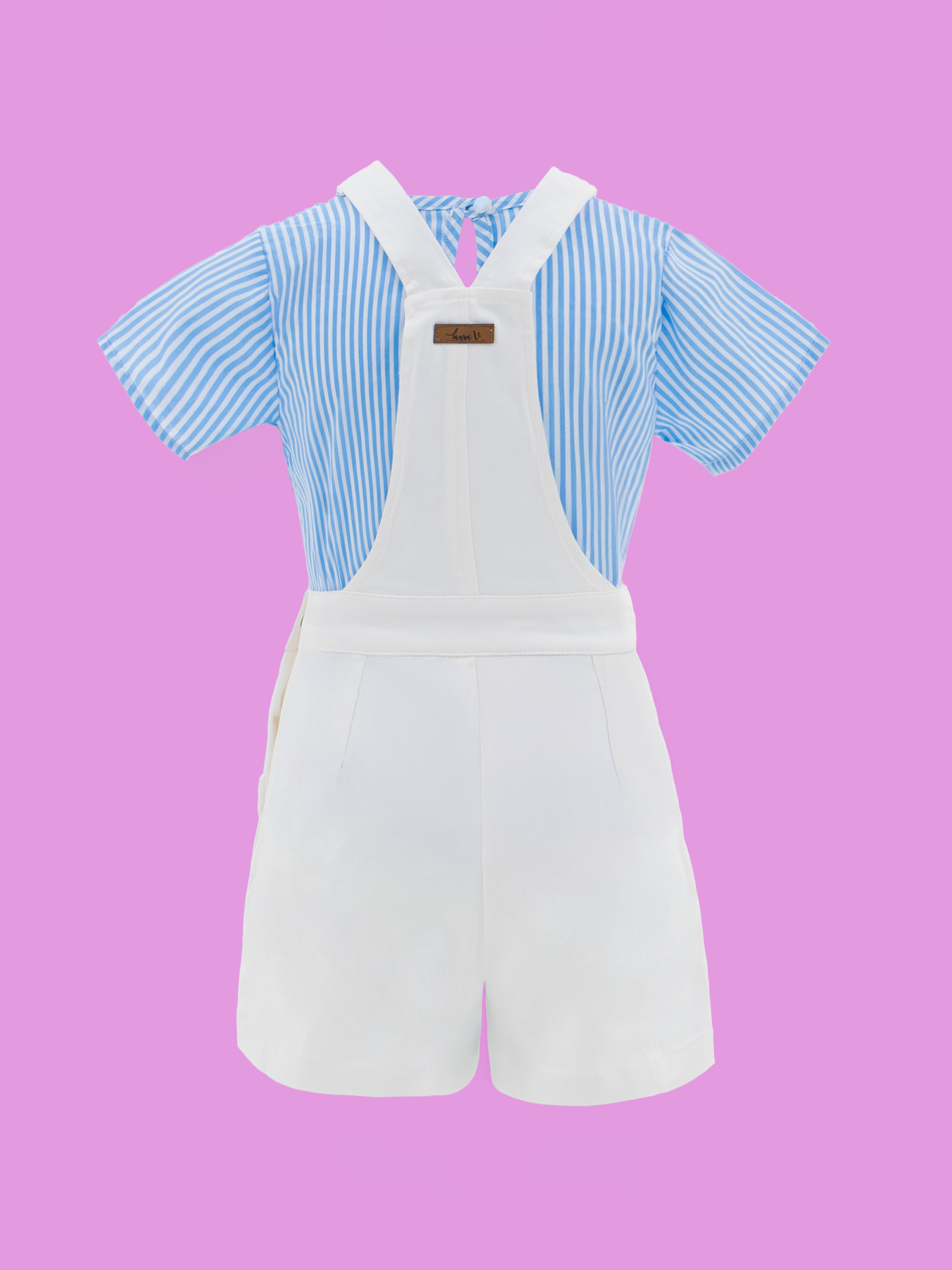 Bragas para niñas con blusa manga corta y acabado elegante para reuniones familiares