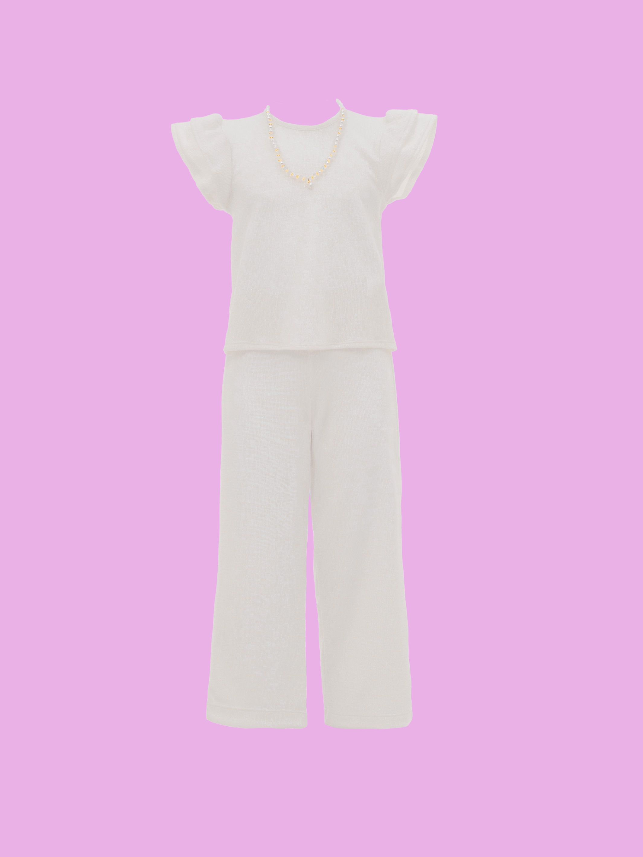 Conjuntos de ropa para niñas de moda con blusa de arandelas