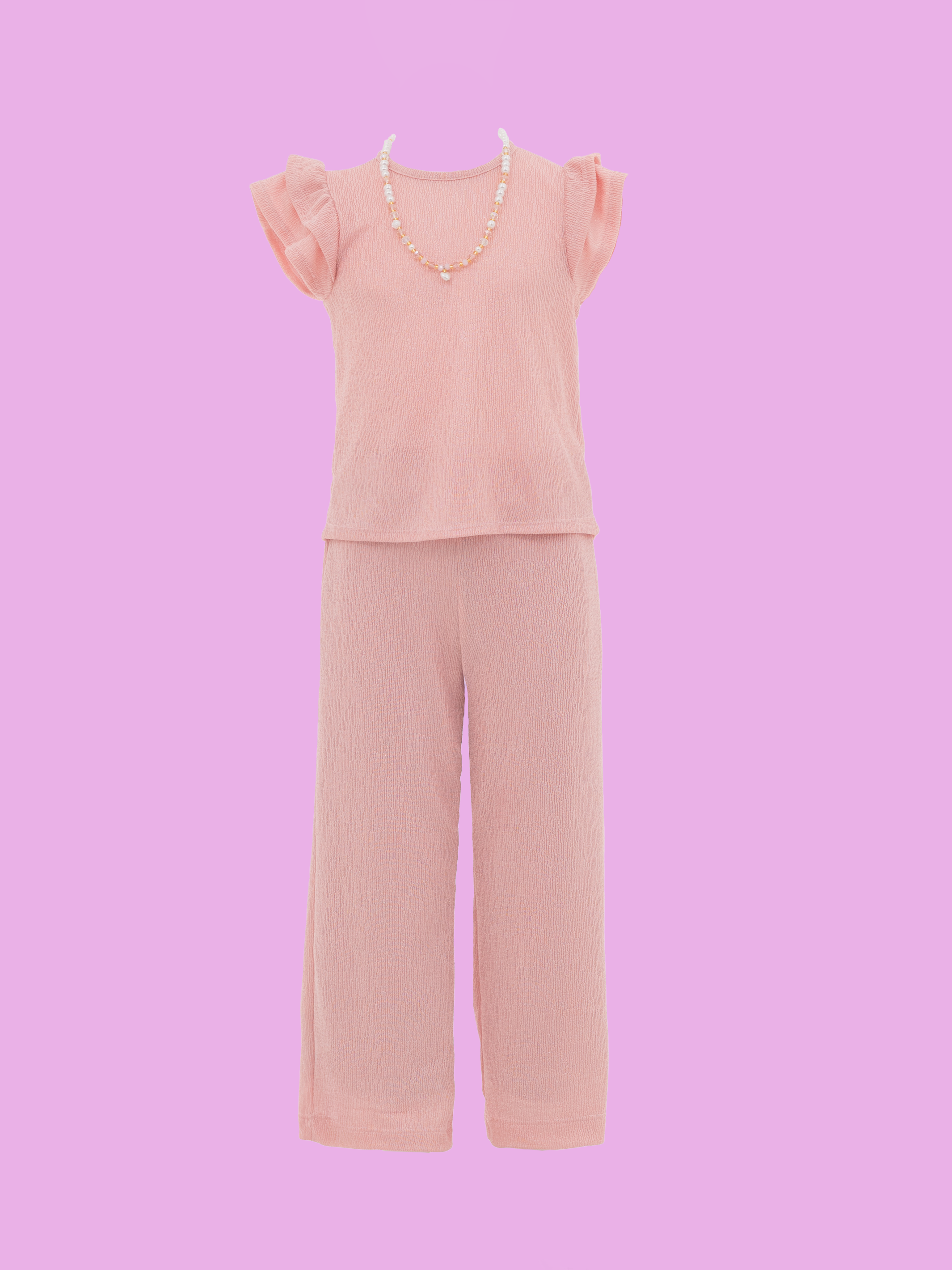 Conjuntos de ropa para niñas en lycra brillante con acabado luminoso