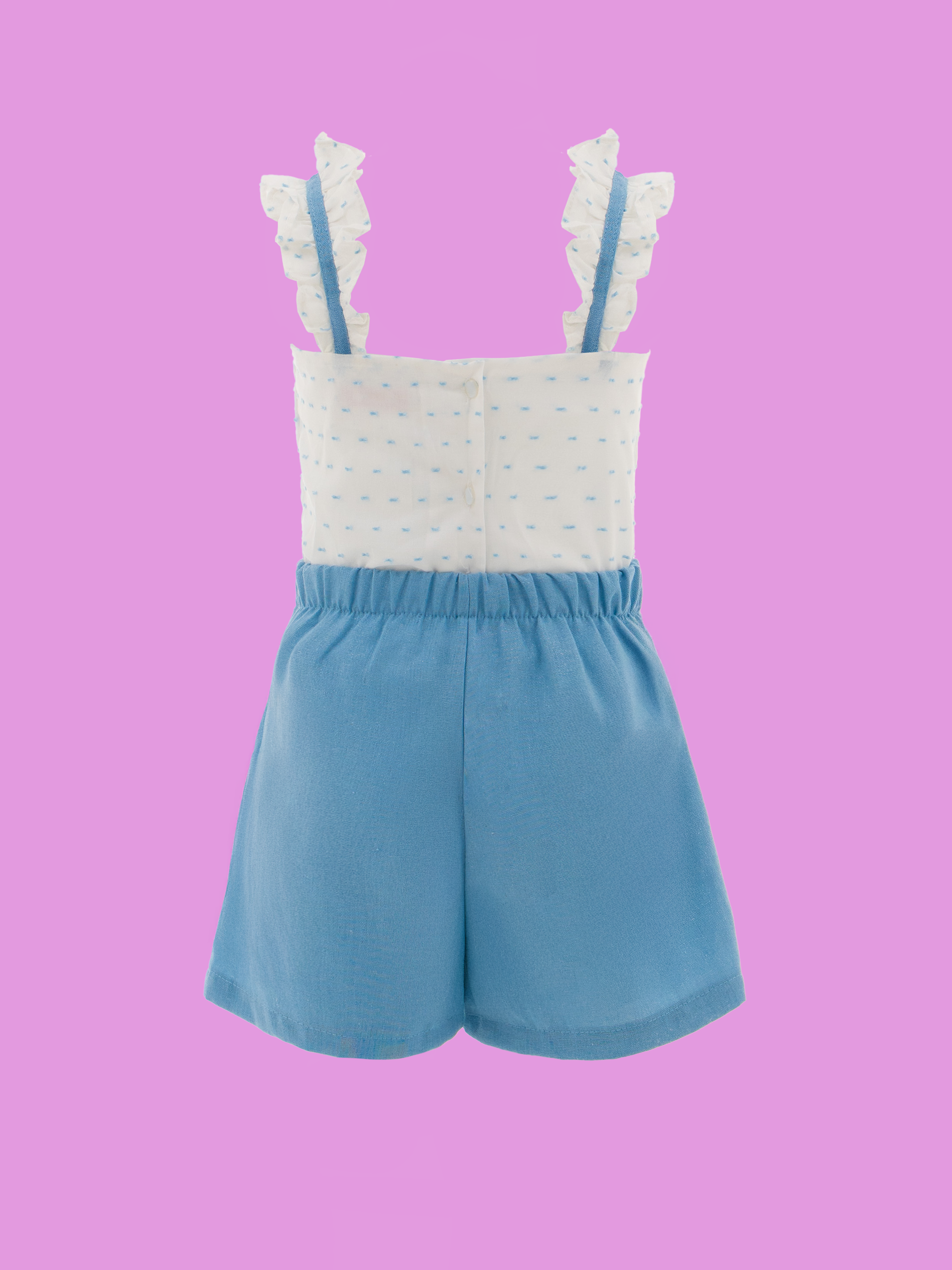 Conjuntos ropa para niñas frescos con falda short en lino