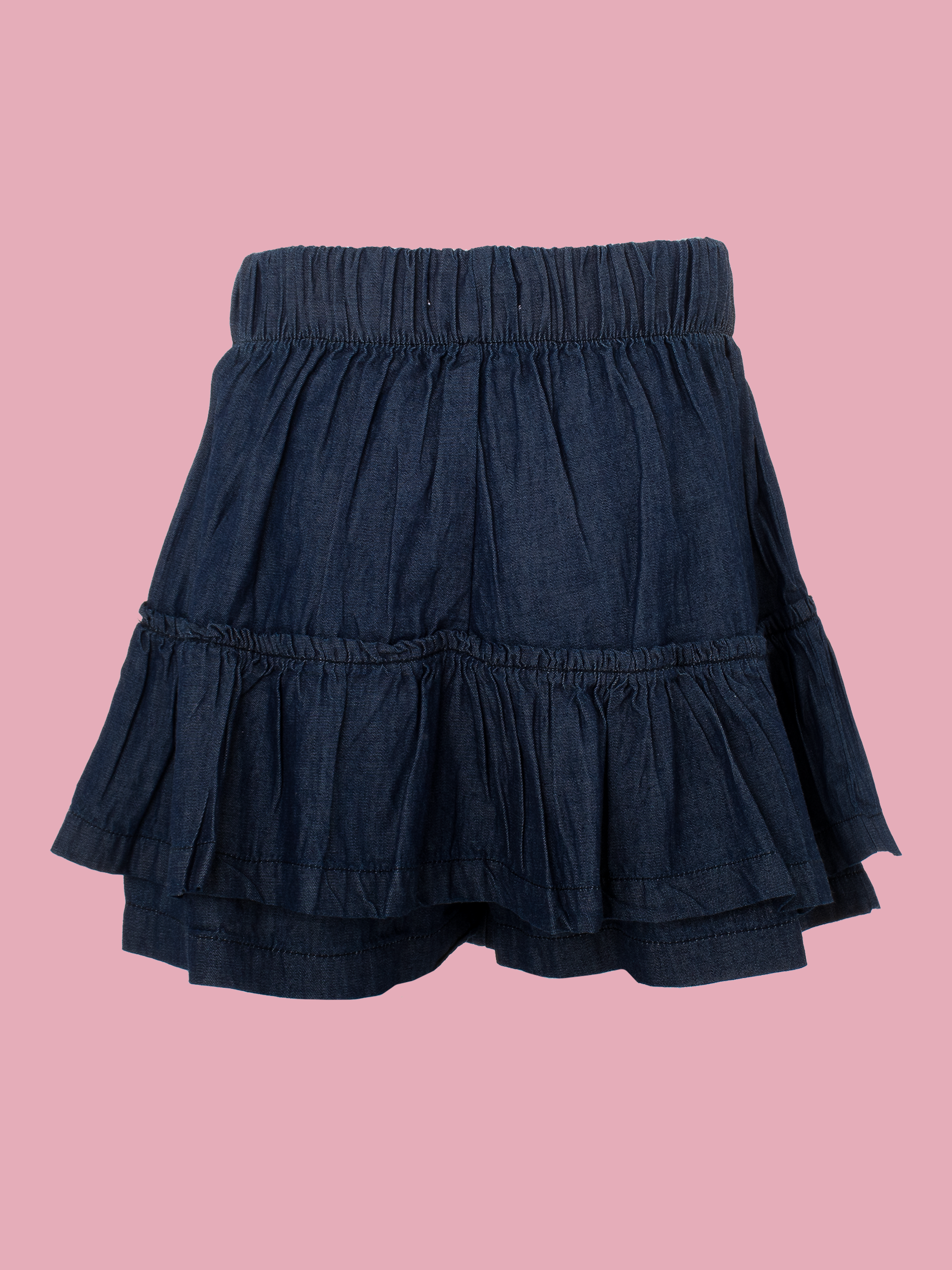 faldas comodas para niñas en tela chambray