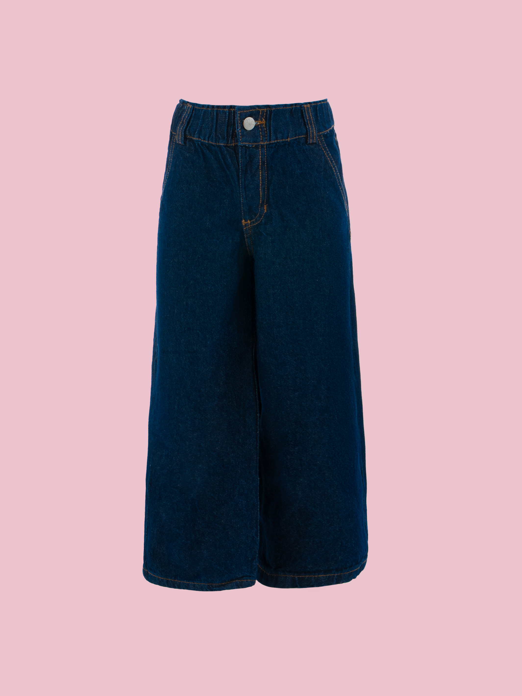 Jeans anchos para niñas de moda con bota recta