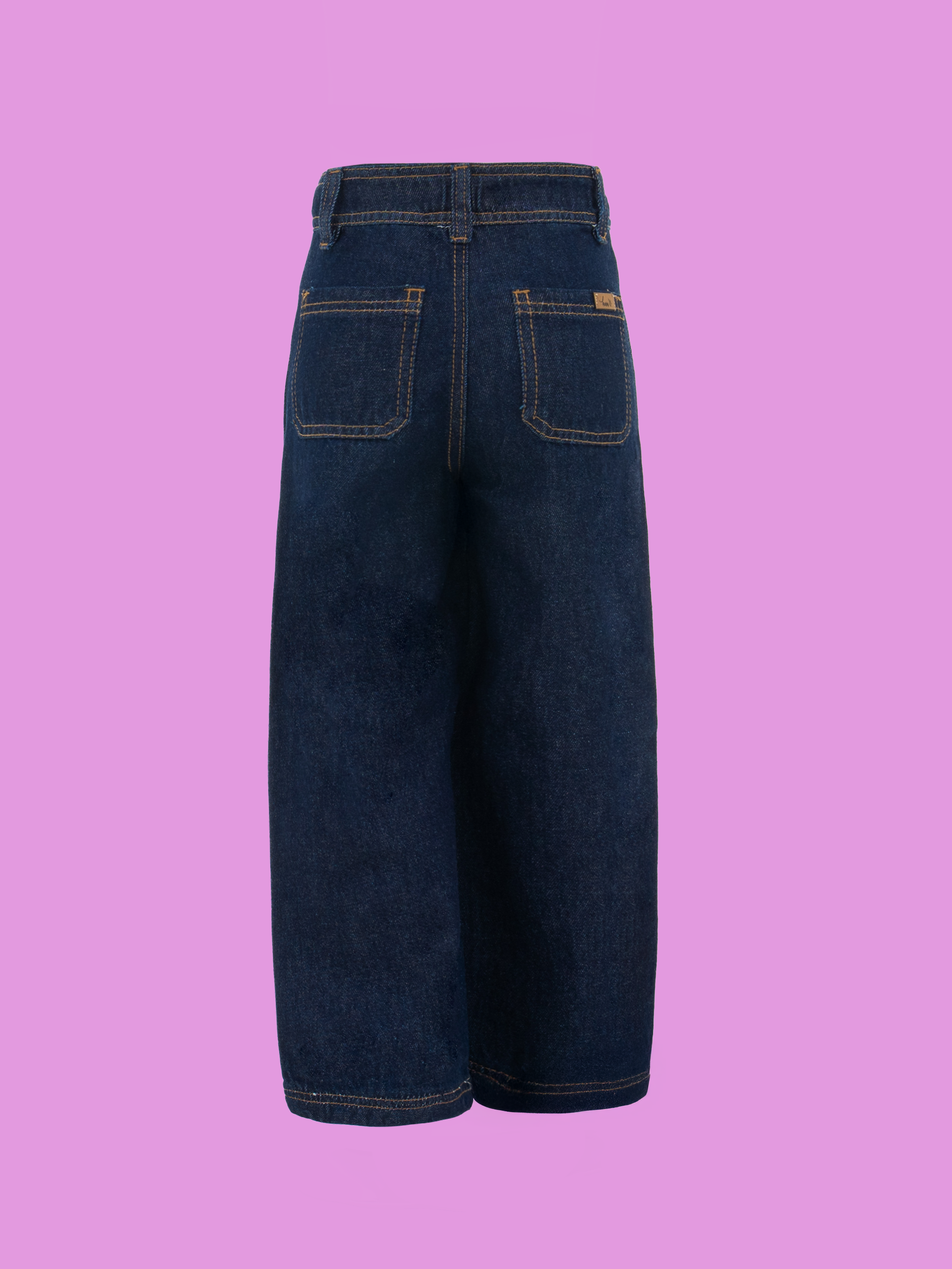 Jeans casuales para niñas con bolsillos posteriores