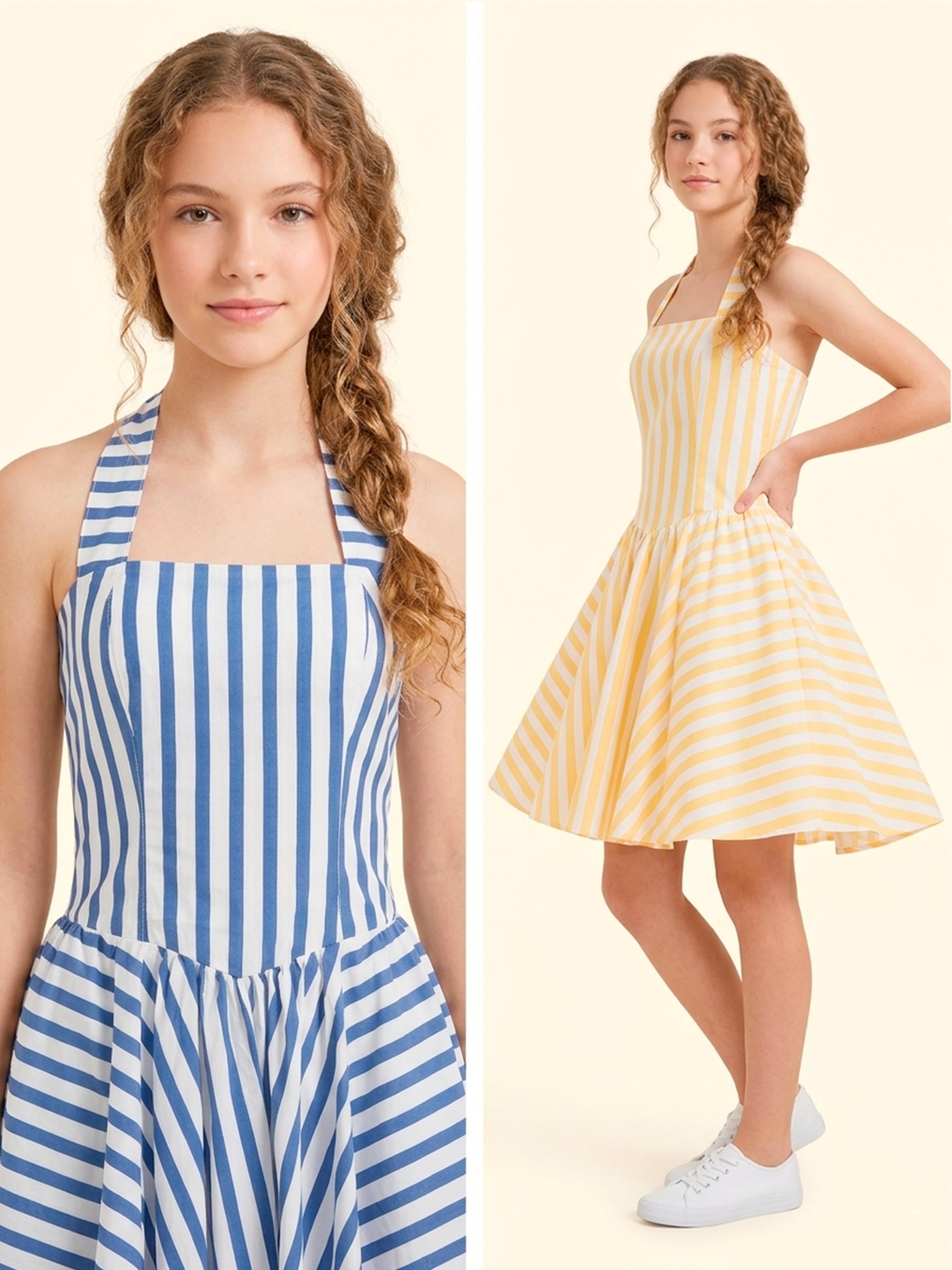 vestidos elegantes juveniles en tela popelina fresca