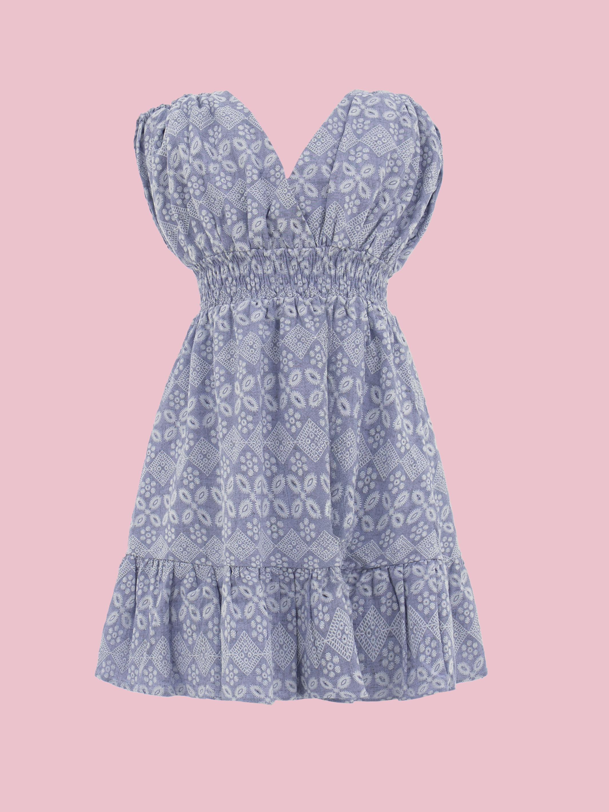 vestidos modernos de niña con arandela fruncida