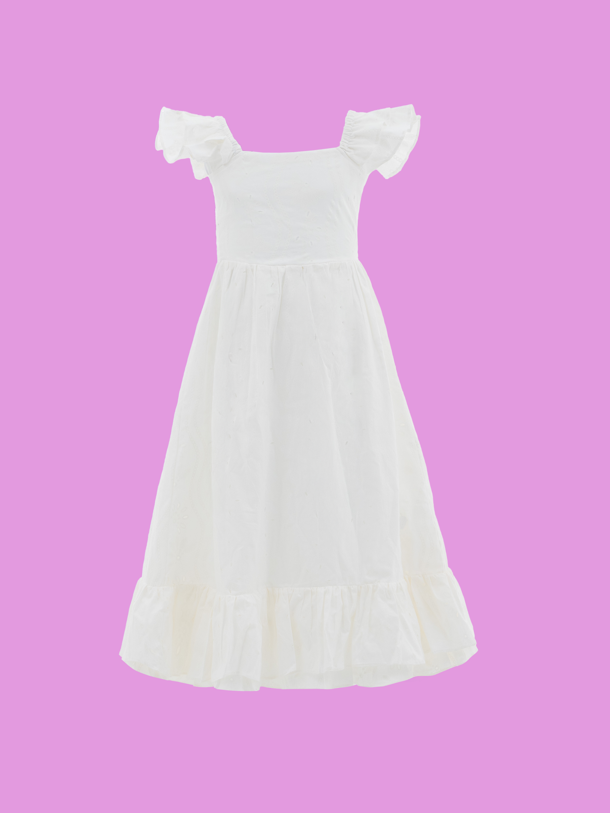 vestidos cómodos para niñas en ojalillo fresco y delicado