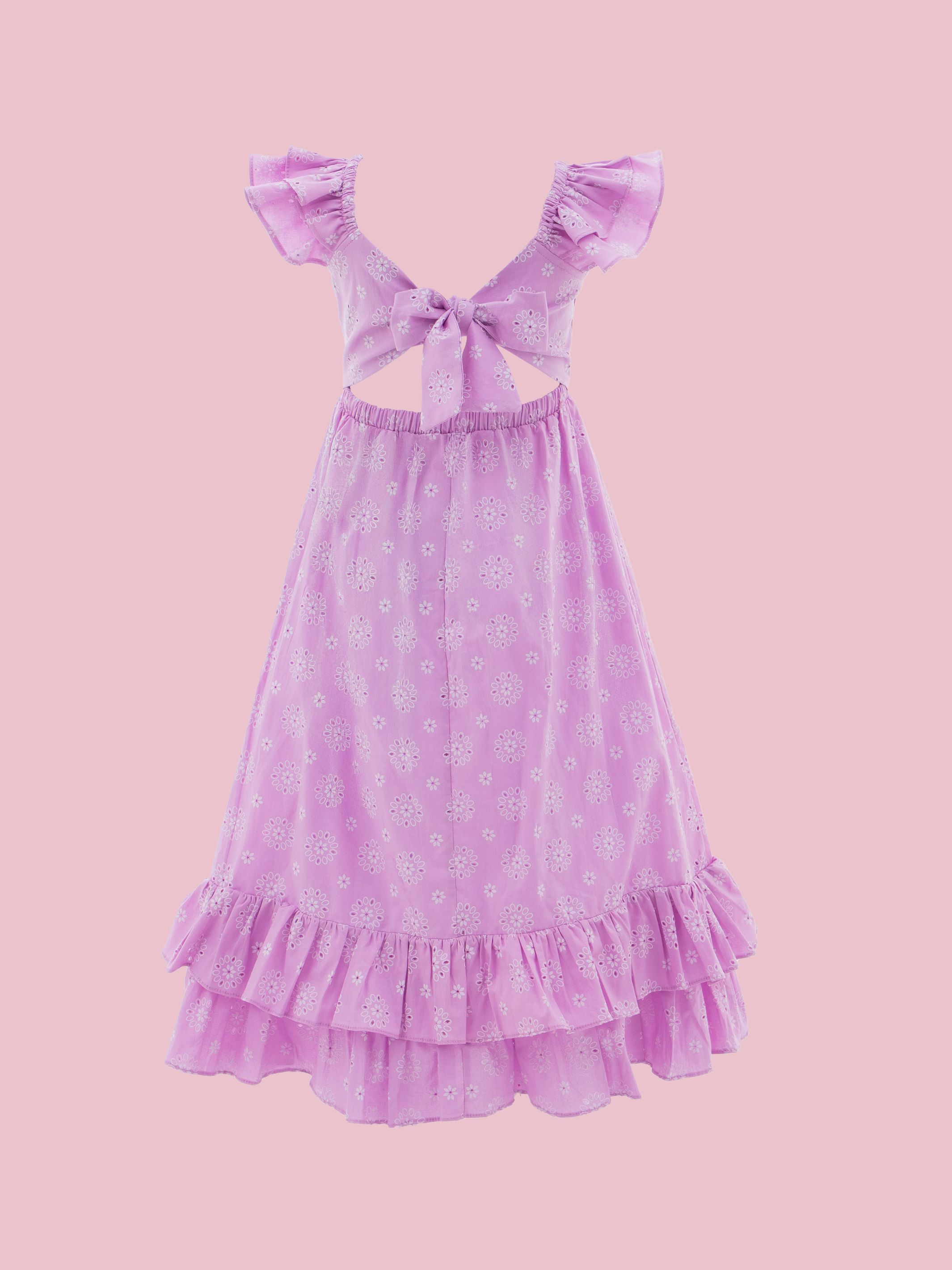 vestidos modernos de niña largos con diseño romántico