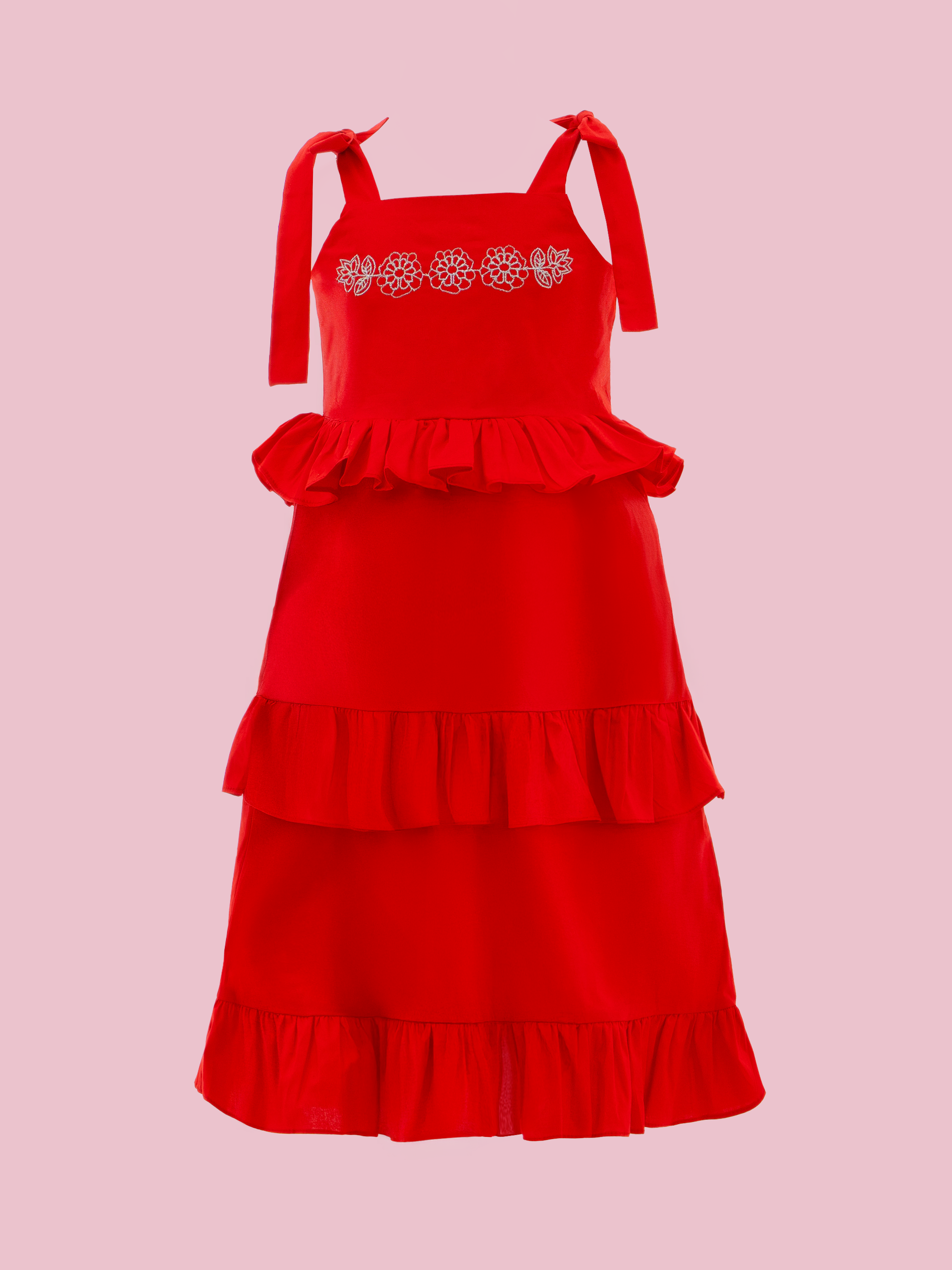 vestidos modernos de niña con diseño midi fresco