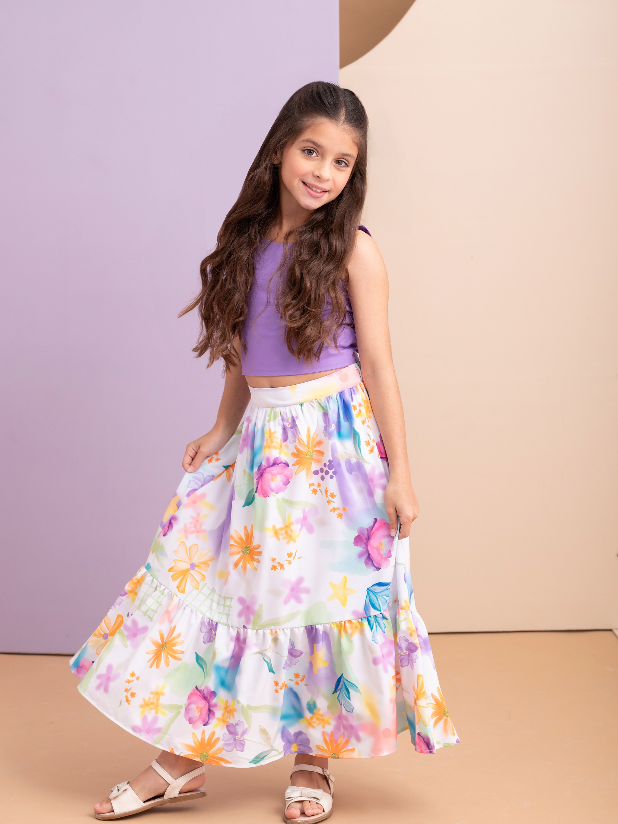 Skirt Falda Y Blusa Para NiÃ±a Faldas Largas Conjuntos Falda Y