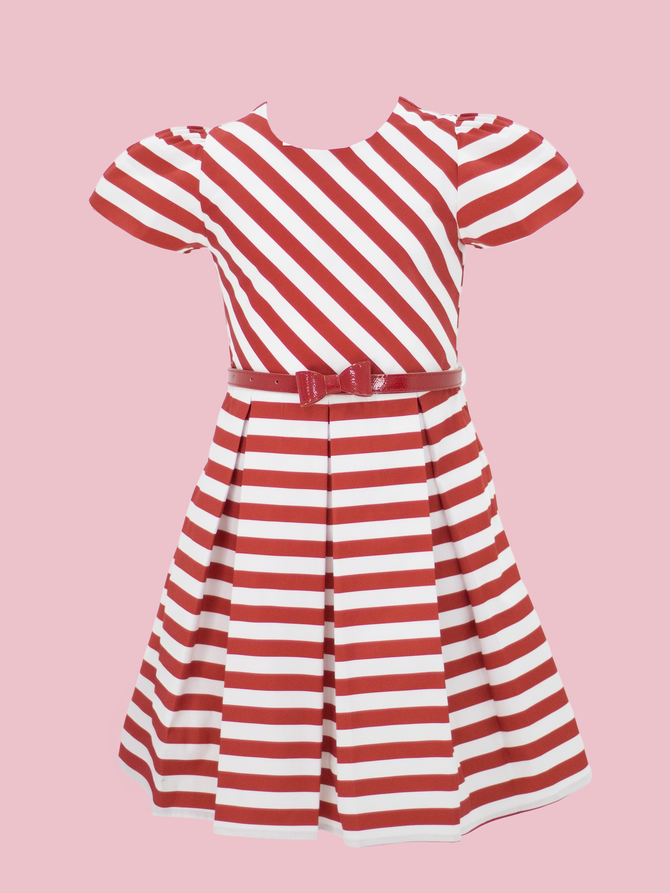 vestidos de niñas de moda con falda de pliegues
