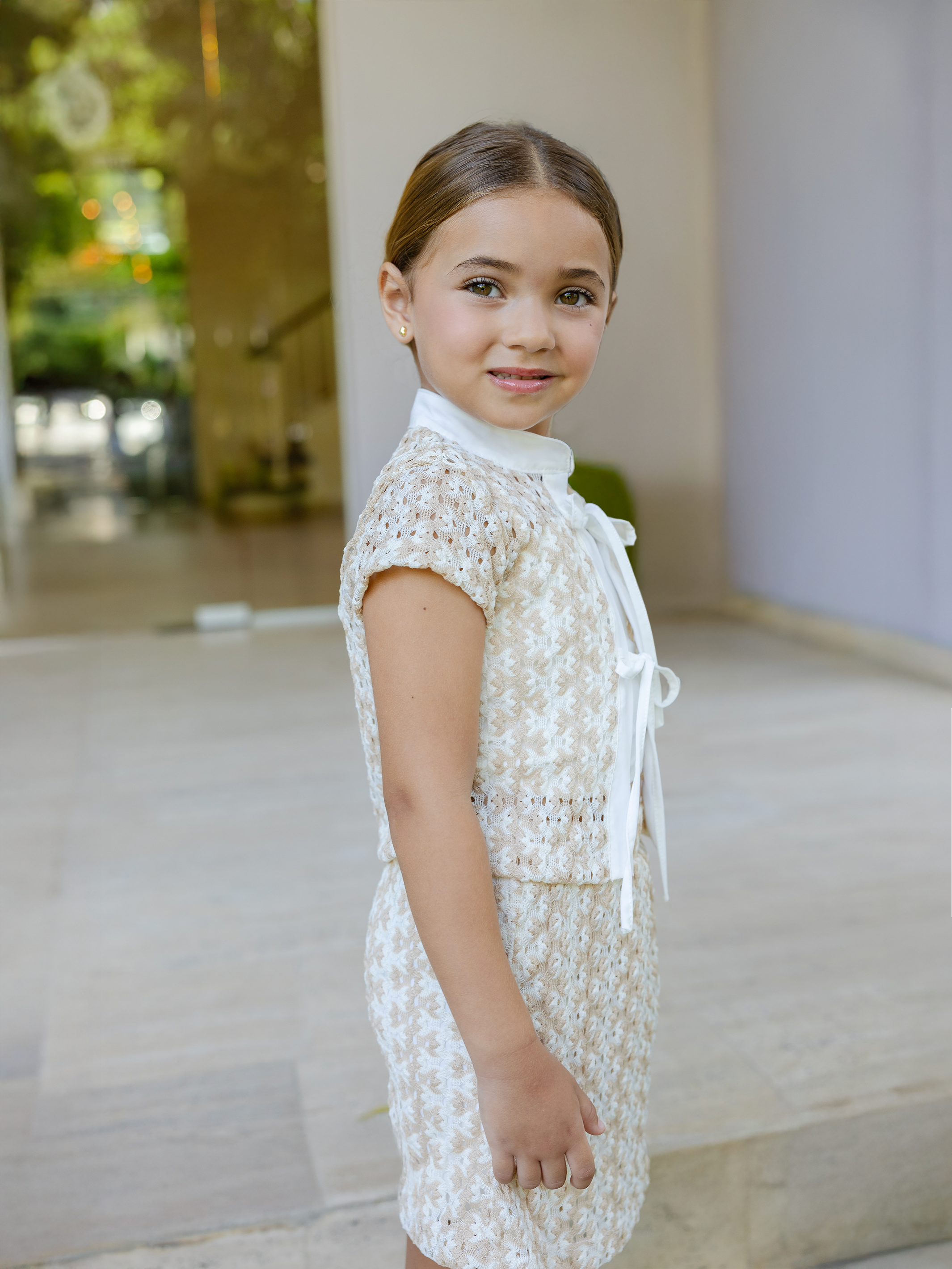 Conjuntos ropa para niñas con top interno y cintura elástica cómoda