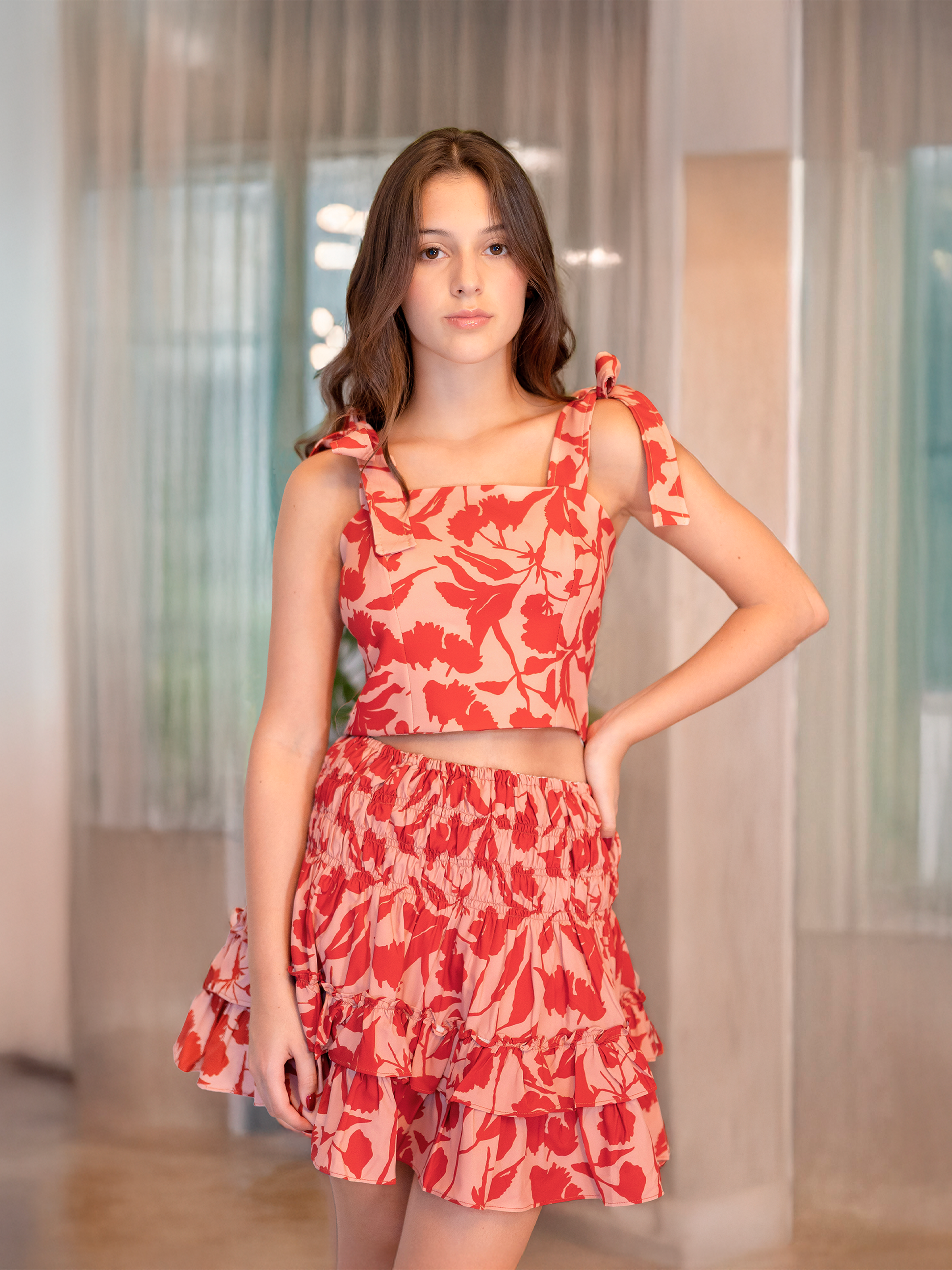 blusas para niñas con tirantas ajustables