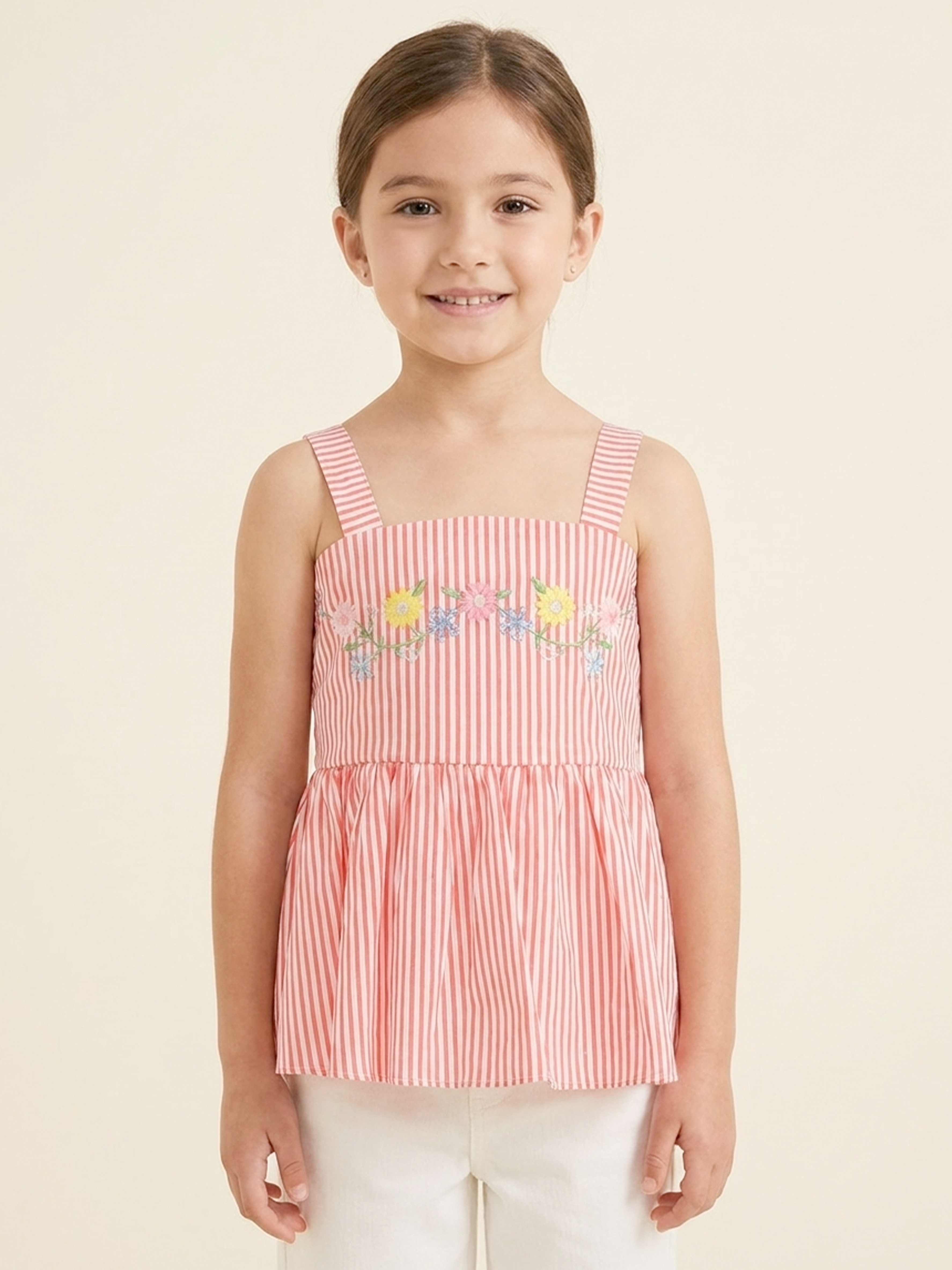Blusas comodas para niñas en algodón fresco