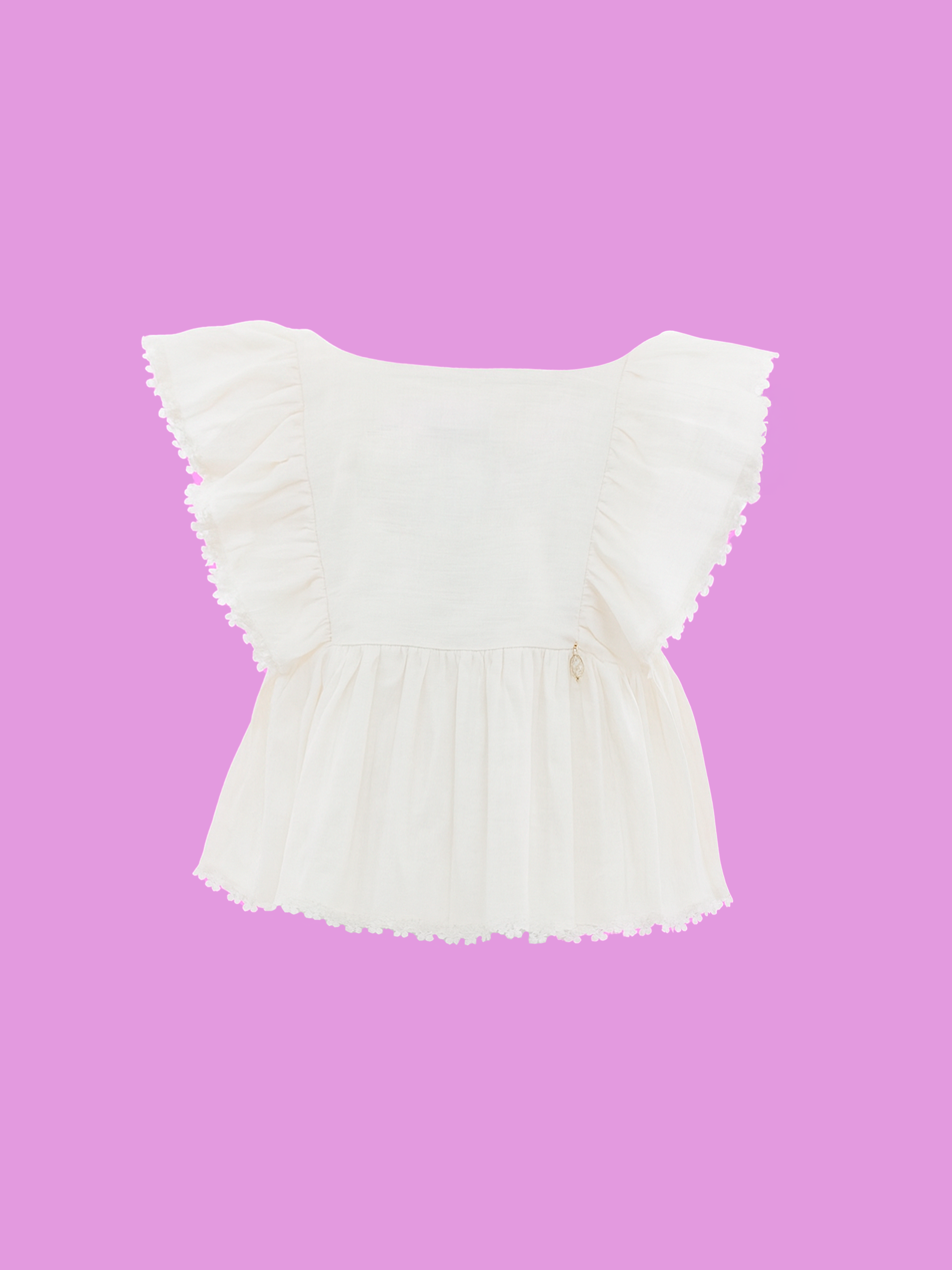 blusas elegantes para niñas con arandela