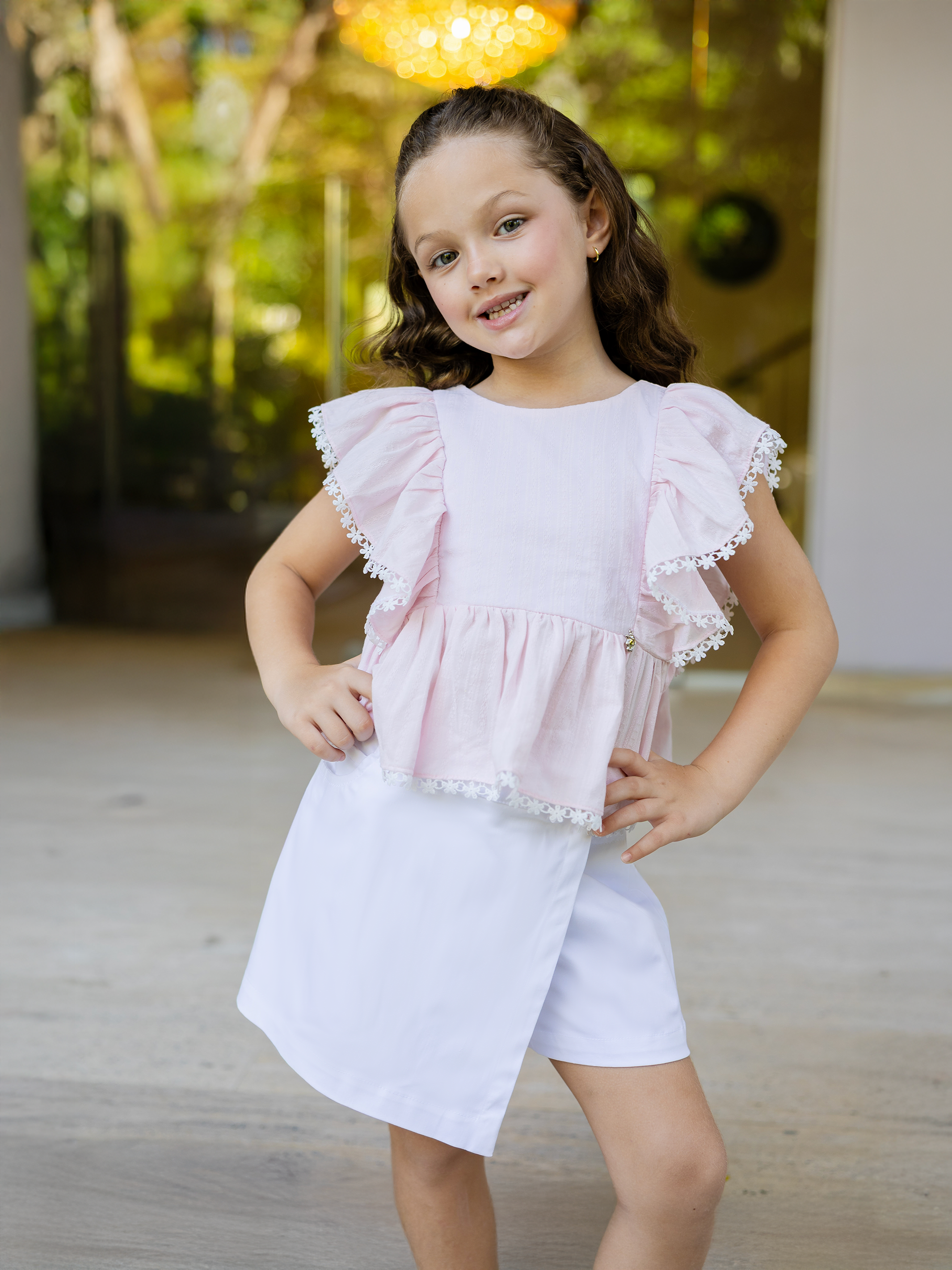 blusa para niñas en algodón suave
