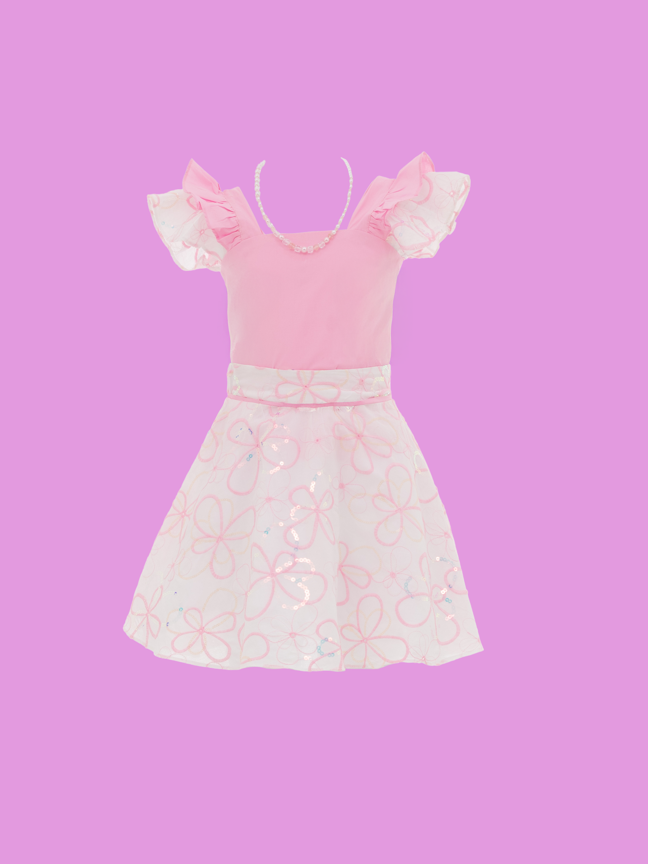 Conjuntos de ropa para niñas de moda con falda de vuelo tipo campana