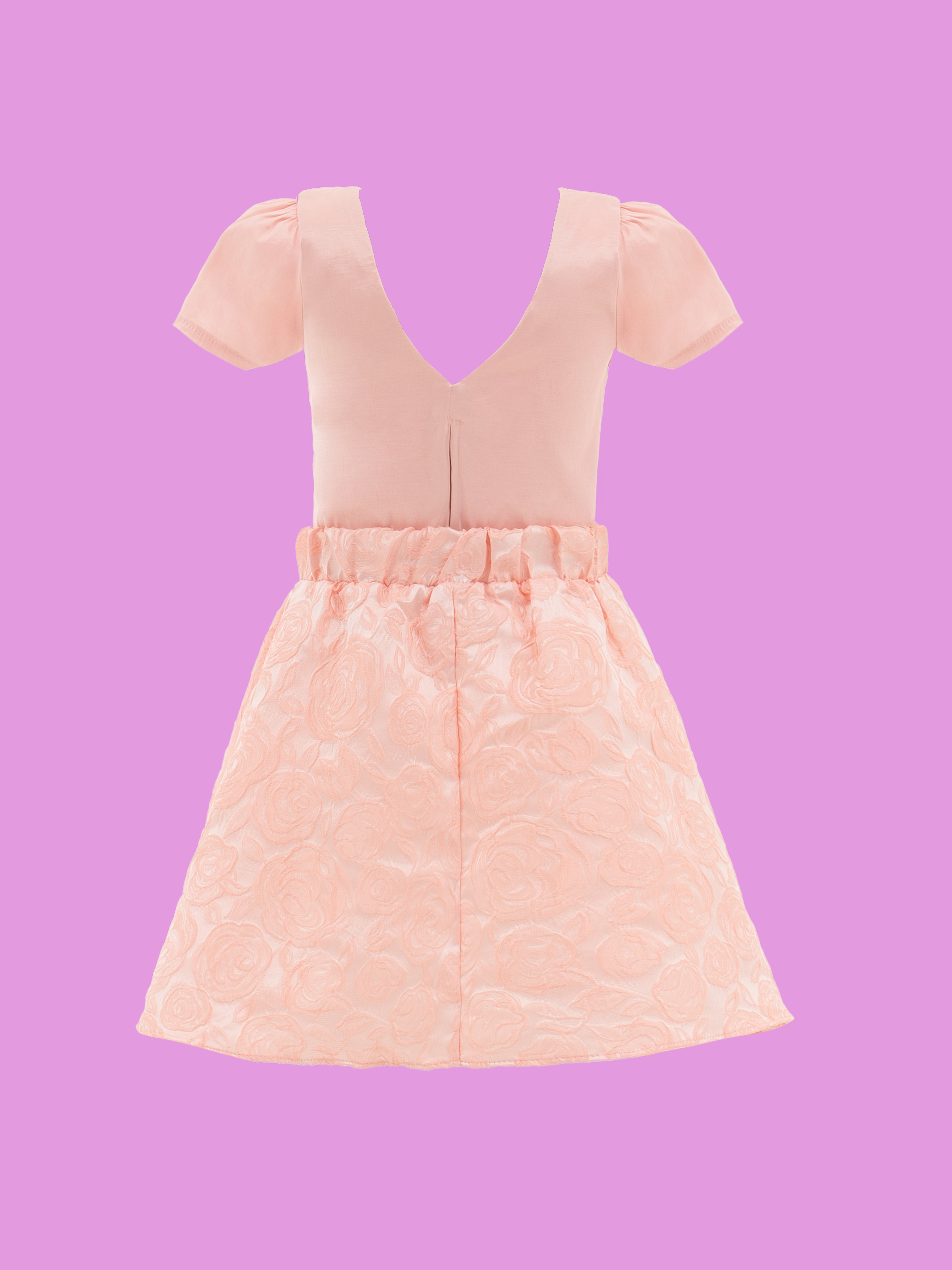 Conjuntos de ropa para niñas en tafetán y jacquard con acabado delicado