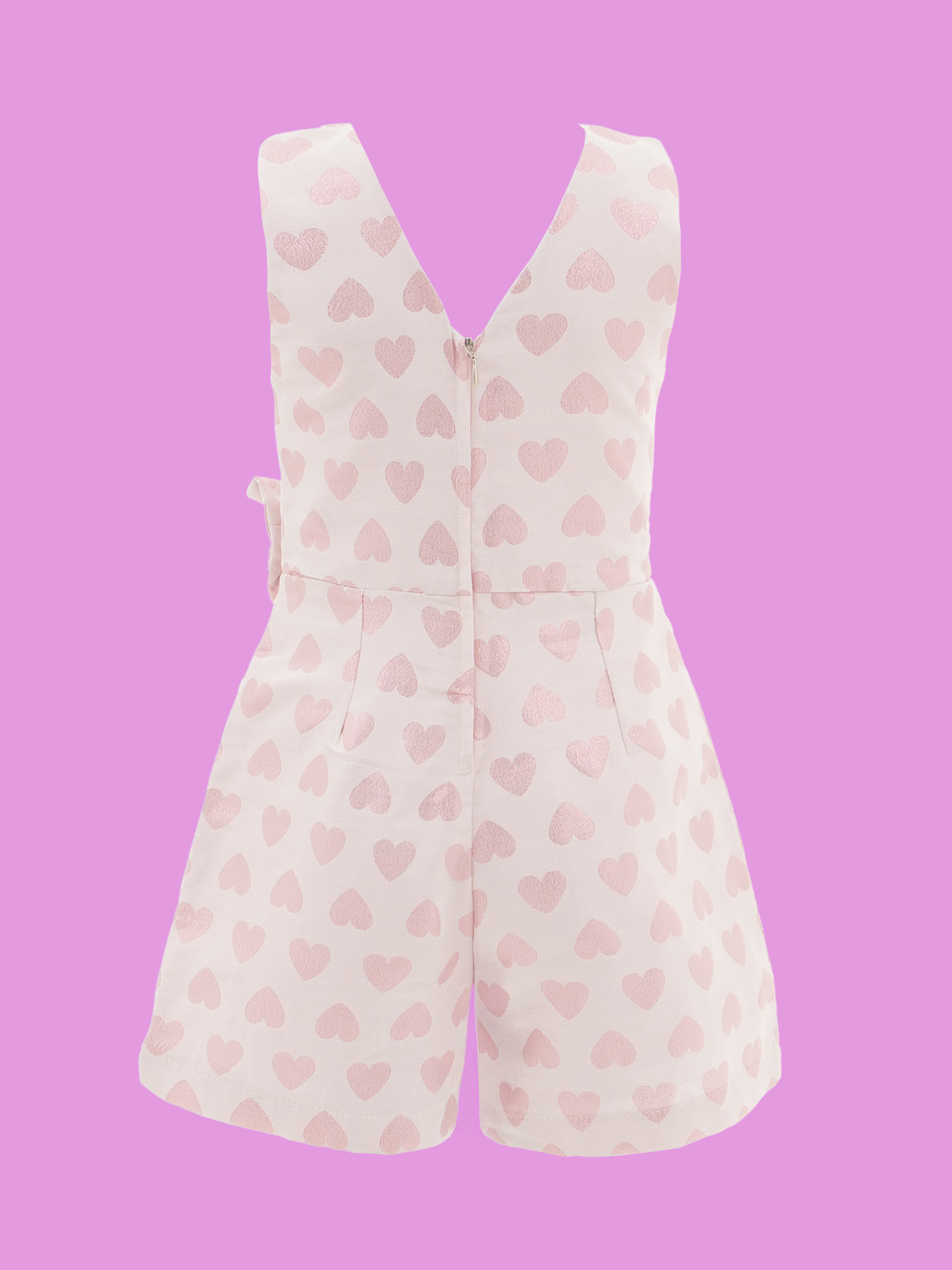 Jumpsuits para niñas con textura jacquard y acabado delicado