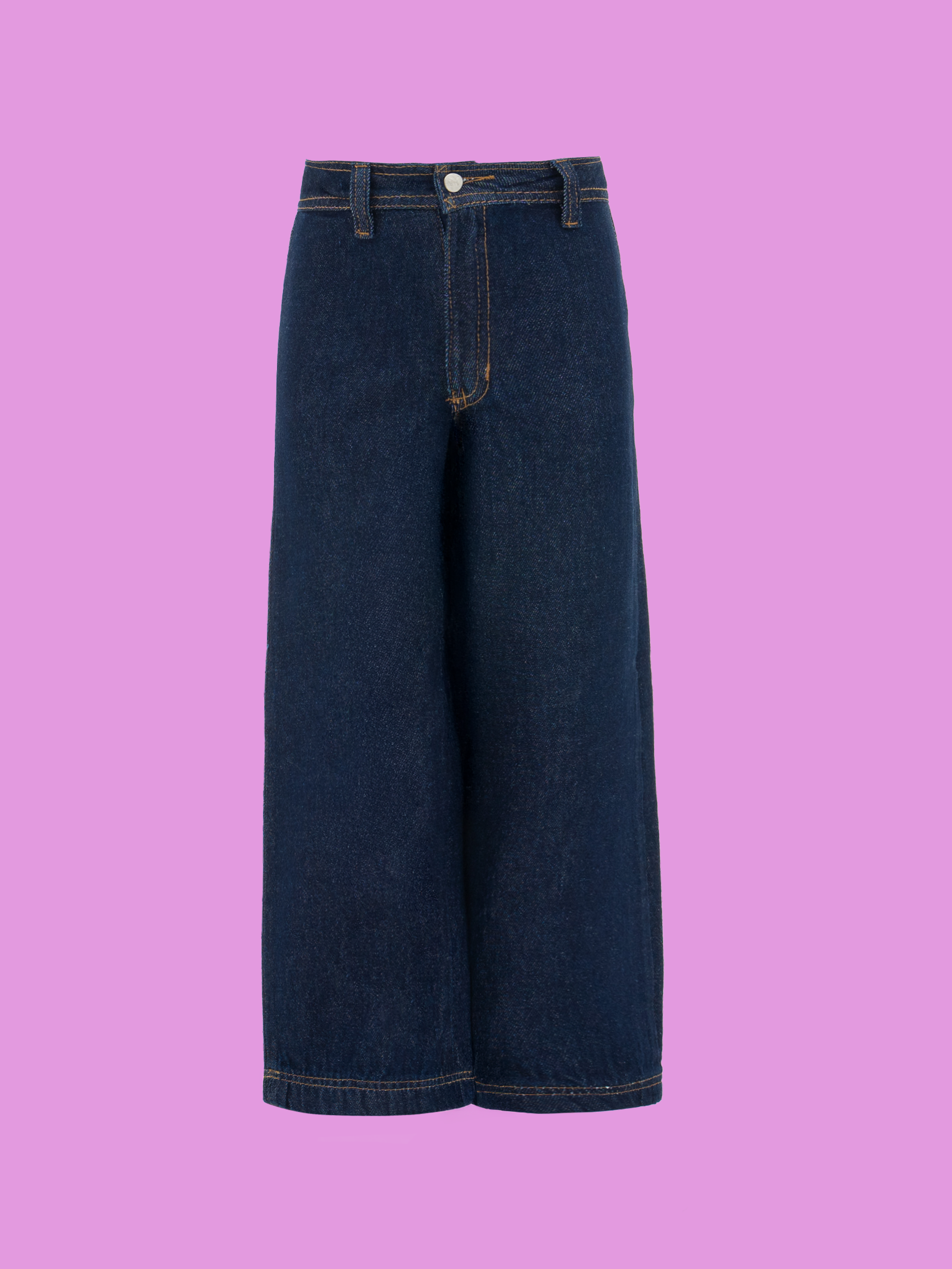 Jeans anchos para niñas de moda con diseño moderno