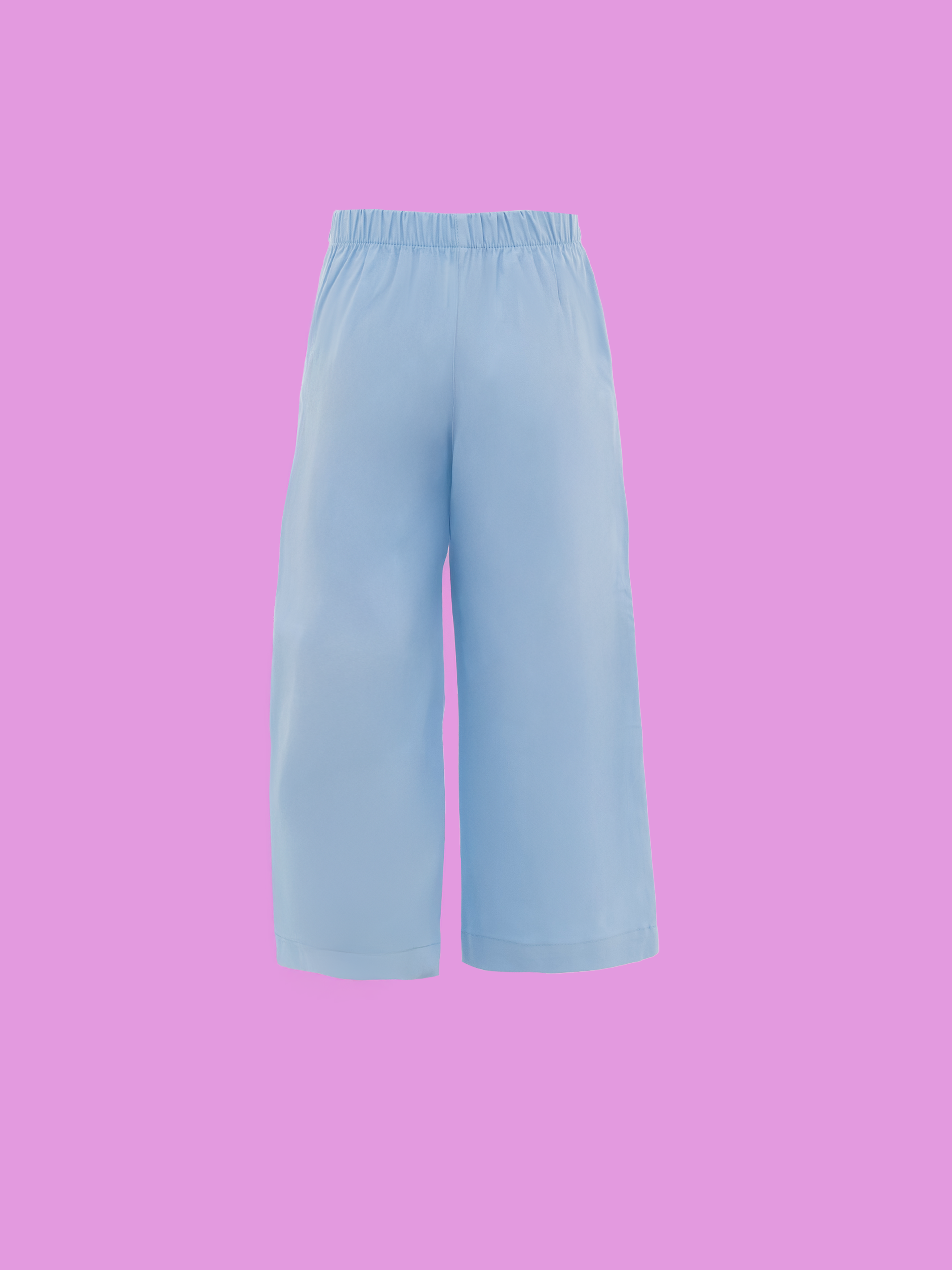 Pantalones modernos para niñas con zipper trasero y silueta amplia