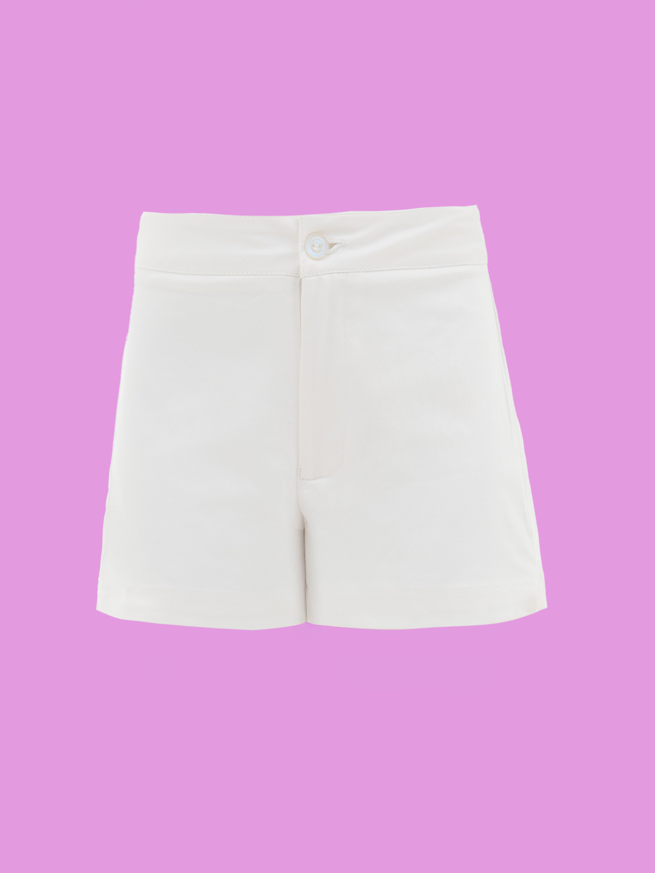 shorts para niñas en dril con pretina estructurada