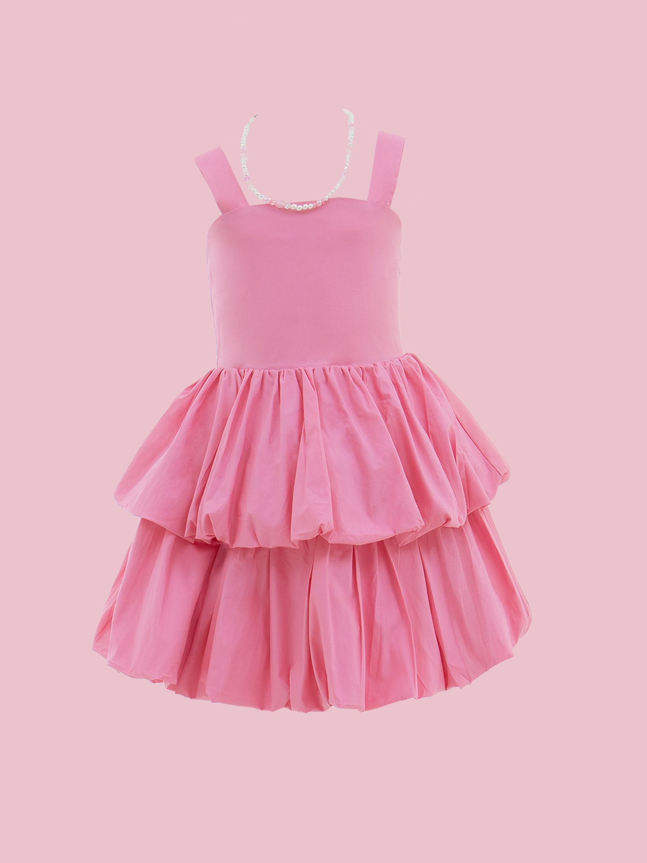 vestidos de niñas de moda con doble falda globo