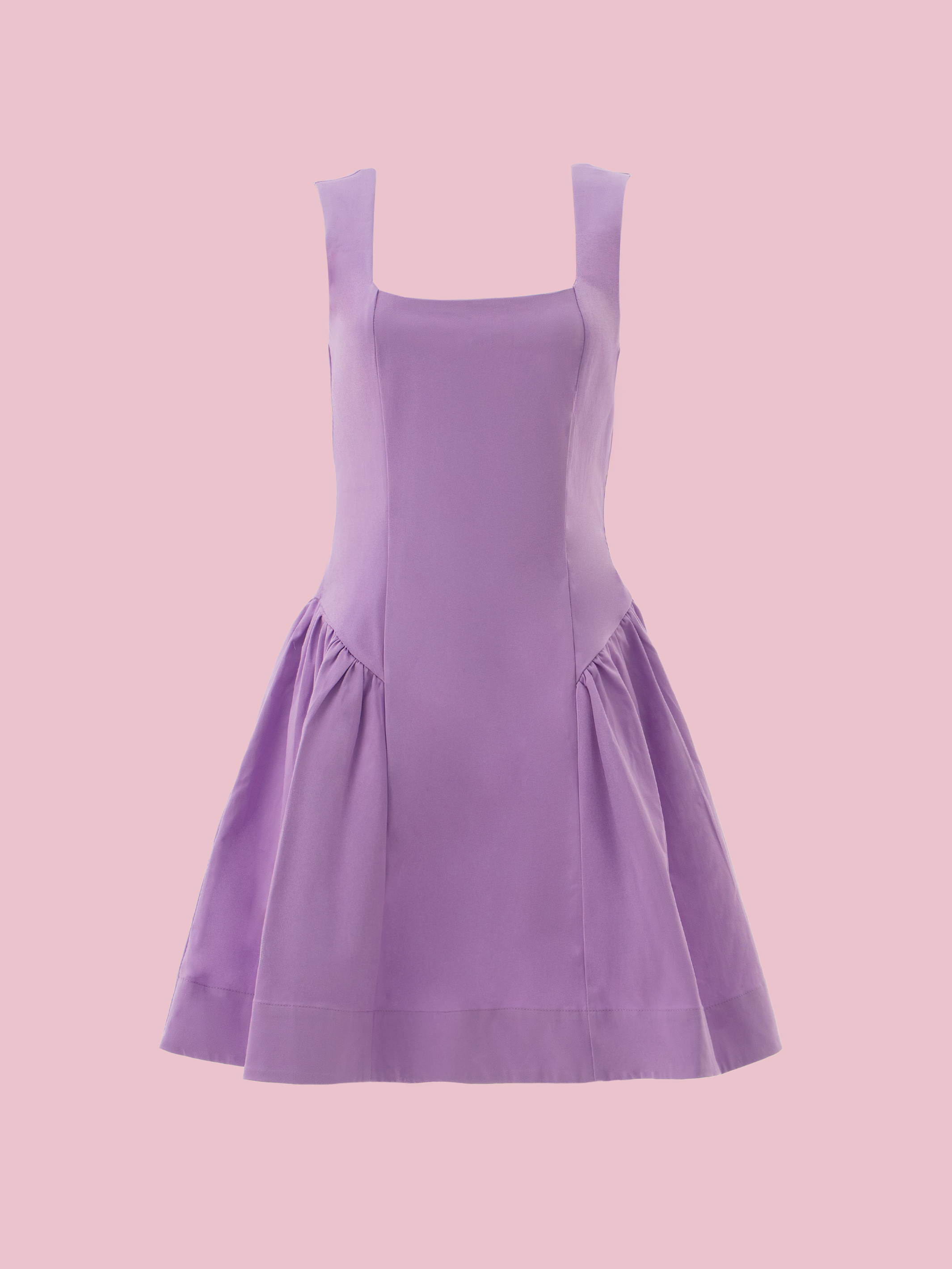 vestidos elegantes juveniles con escote redondo y manga sisa