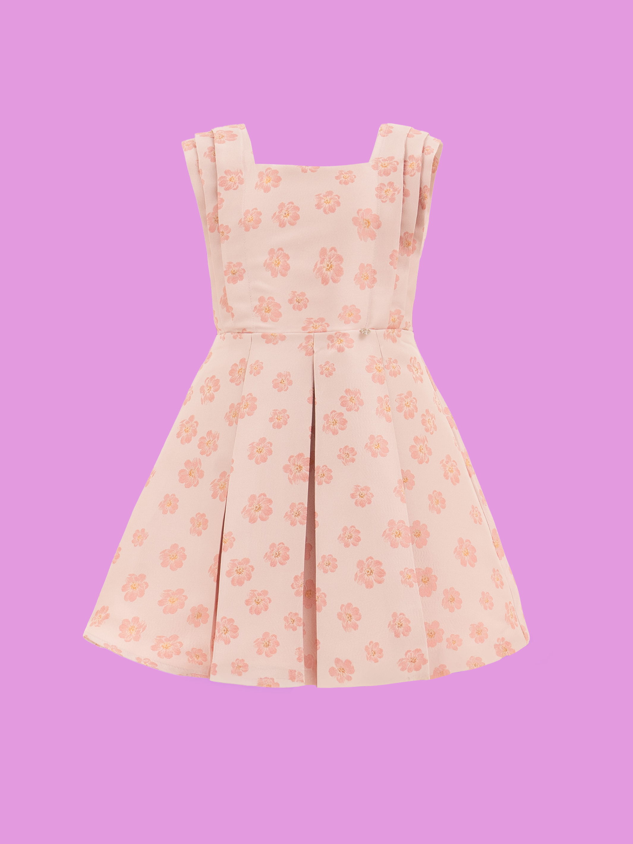 vestido de niña en tela con apariencia de lino